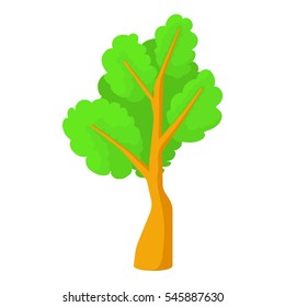 Tree icon. Cartoon illustration of tree vector icon for web