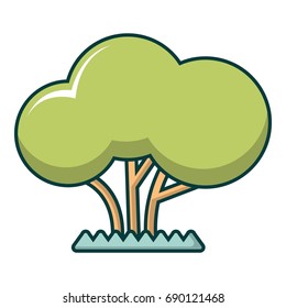 Tree icon. Cartoon illustration of tree vector icon for web design