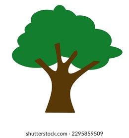 Tree icon cartoon style illustration vector