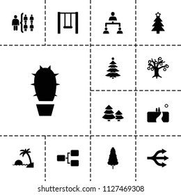 Tree icon. collection of 13 tree filled icons such as structure, swing, island, landscape. editable tree icons for web and mobile.