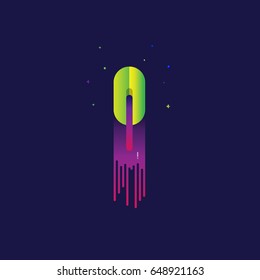 tree icon Color gradation. sign symbol for web, modern design vector on blue background. logo.
