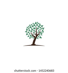 Tree icon concept of nature log template vector