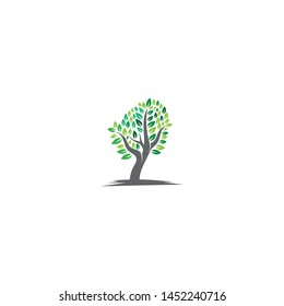 Tree icon concept of nature log template vector