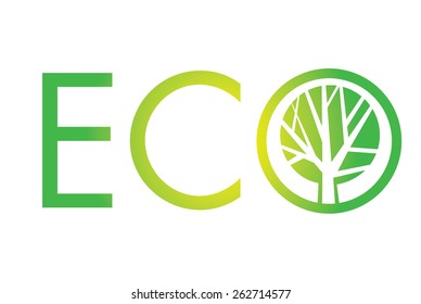 Tree icon concept of a stylized tree. Green Tree vector logo design template. Garden creative concept. Eco idea ecology icon. 
