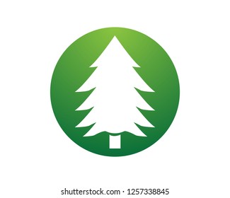 Tree icon concept of a stylized tree with leaves, lends itself to being used with text - Vector