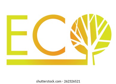 Tree icon concept of a stylized tree with leaves. Green Tree vector logo design template. Garden creative concept. Eco idea ecology icon. 
