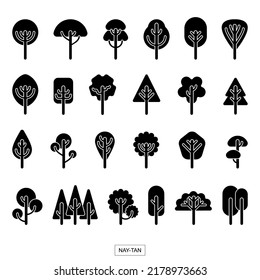 tree icon for design Decorate 24 illustrations. tree icon png