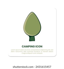 tree icon design in hand drawn style