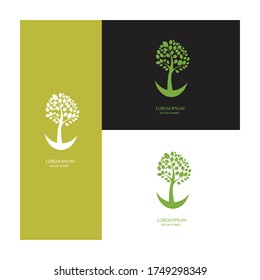Baumsymbol, Illustration, Design-Hintergrund, Vektorgrafik