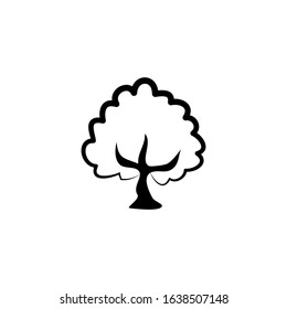 Tree icon design on white background, isolated of tree design.