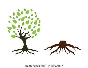 Tree icon design template isolated illustration