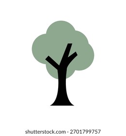 Ilustración aislada de la Plantilla del diseño del icono del árbol