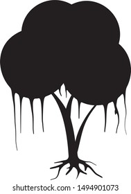 tree icon designed using black