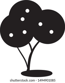 tree icon designed using black