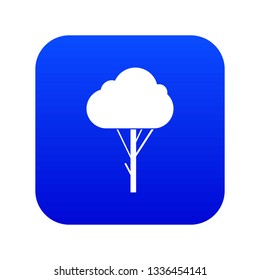 Tree icon digital blue for any design isolated on white vector illustration