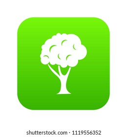 Tree icon digital green for any design isolated on white vector illustration