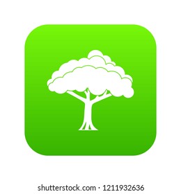Tree icon digital green for any design isolated on white vector illustration