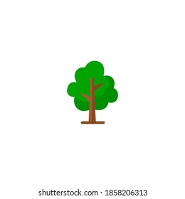 Icono de árbol. Icono de ecología. Sencillo, plano, color.