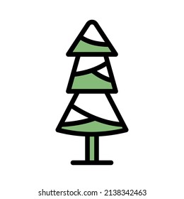 tree icon, editable stroke. best used for web, banner, flayer or application. vector illustration EPS 10 File Format