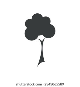 Tree icon. Elegant silhouette of a tree.