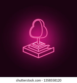 tree icon. Elements of Park and landscape in neon style icons. Simple icon for websites, web design, mobile app, info graphics
