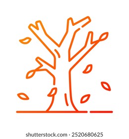 Tree icon. fall, tree, autumn, dry tree, dry leaf, dead tree, nature, leaf, season, forest. Vector icon illustration