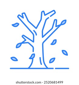 Tree icon. fall, tree, autumn, dry tree, dry leaf, dead tree, nature, leaf, season, forest. Vector icon illustration