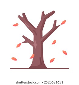 Árbol icono. otoño, árbol, otoño, árbol seco, hoja seca, árbol muerto, naturaleza, hoja, estación, bosque. Ilustración de icono de Vector