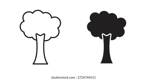Baum-Symbol gefülltes Flachschild für mobiles Konzept und Webdesign