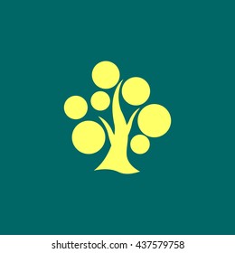  tree icon flat