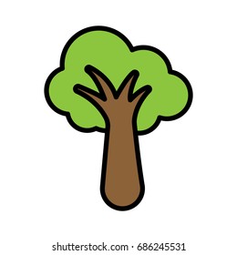 tree icon flat color