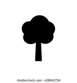 Tree icon. Flat design. Isolated. Vector illustration. Black.