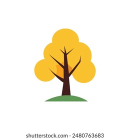 Tree Icon Flat Design Logo
