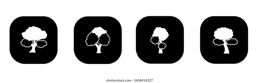 Tree icon in flat. A tree icon design. Stock vector.