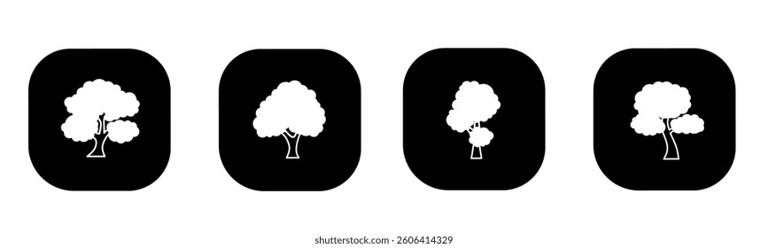 Tree icon in flat. A tree icon design. Stock vector.