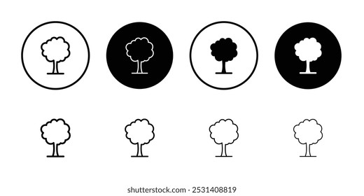Tree icon Flat fill set collection