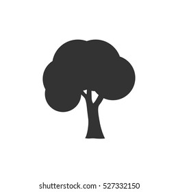 Tree icon flat. Illustration isolated vector sign symbol