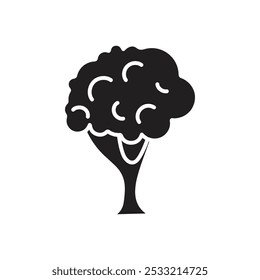 Tree icon Flat line illustration