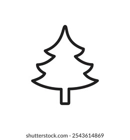 Tree icon Flat line illustration