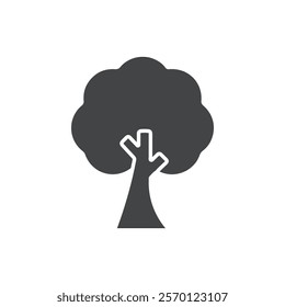 tree icon Flat logo set collection