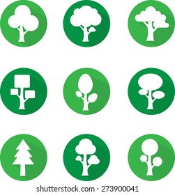 Tree icon in flat style