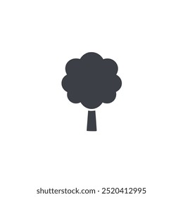 Tree icon in flat style. Forest vector illustration on white isolated background. Nature business concept.