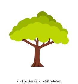 Tree icon in flat style isolated on white background vector illustration