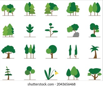 tree icon, flat style, vector best flat icon