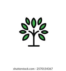 Tree icon flat vector design