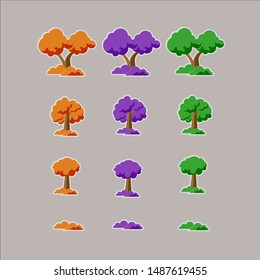 Tree icon flat. you can use for sticker, pop art, poster, etc