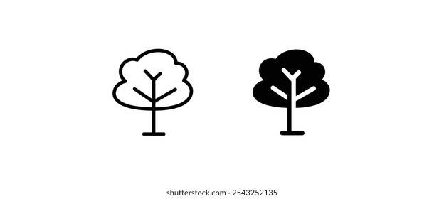 tree icon, forest icon button, vector, sign, symbol, logo, illustration, editable stroke, flat design style isolated on white