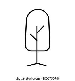 Tree icon. Forest symbol. Flat web sign on white background. vector illustration EPS
