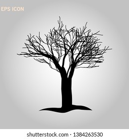 Tree icon. Forest symbol. Flat web sign on white background. Vector eps 10