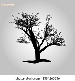 Tree icon. Forest symbol. Flat web sign on white background. Vector eps 10